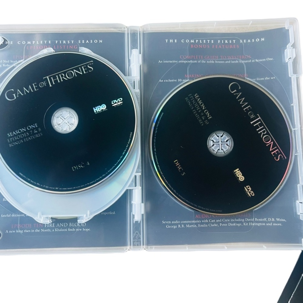 Game of Thrones The Complete First Season 5 DVDs - Picture 2 of 5